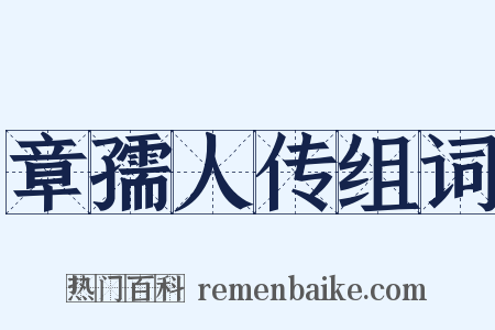 章孺人传组词是什么意思的图片